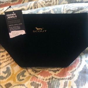 Black velvet makeup bag NWT